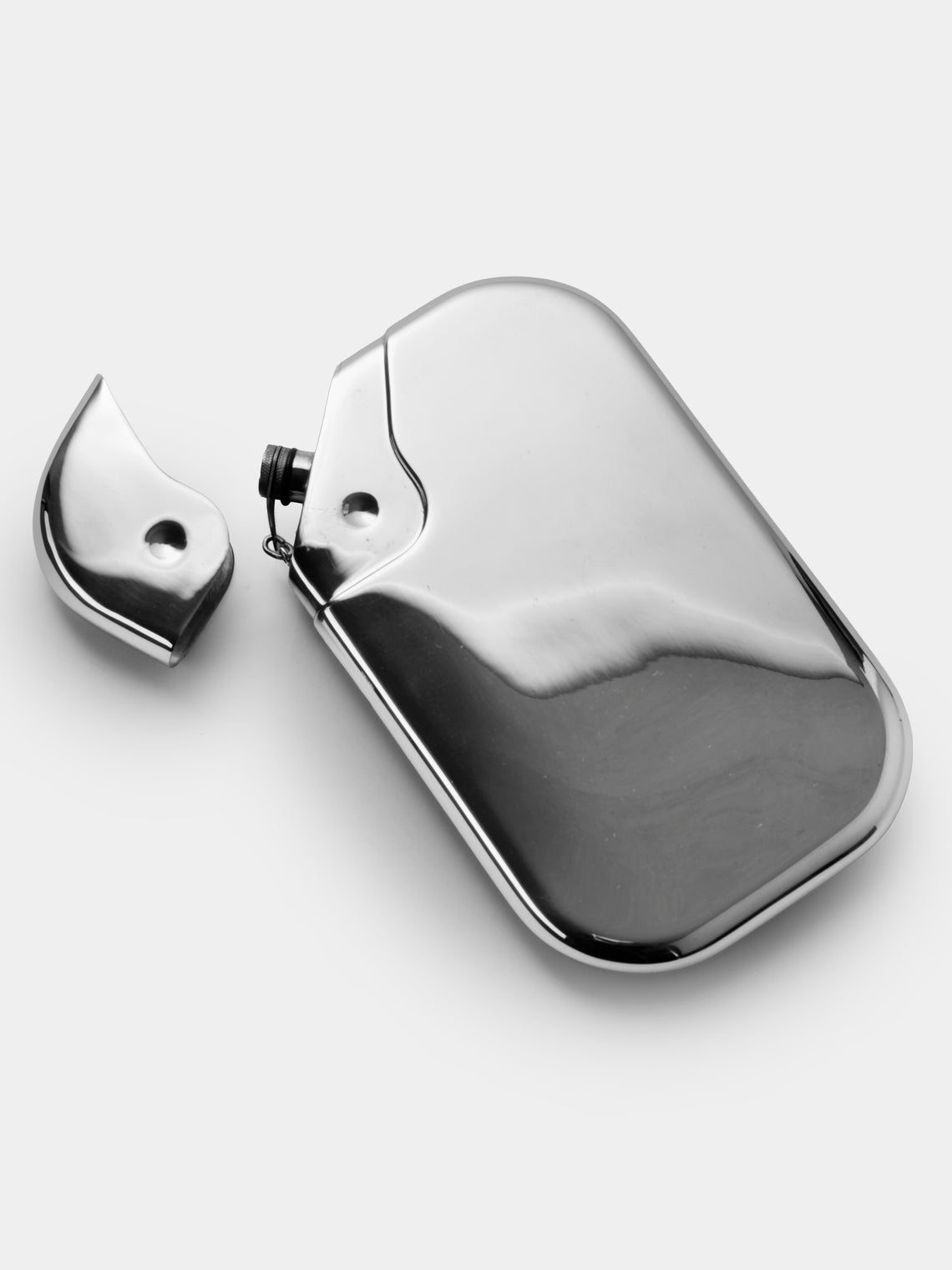 San Lorenzo - 1971 Afra and Tobia Scarpa Sterling Silver Whiskey Flask - Silver - ABASK