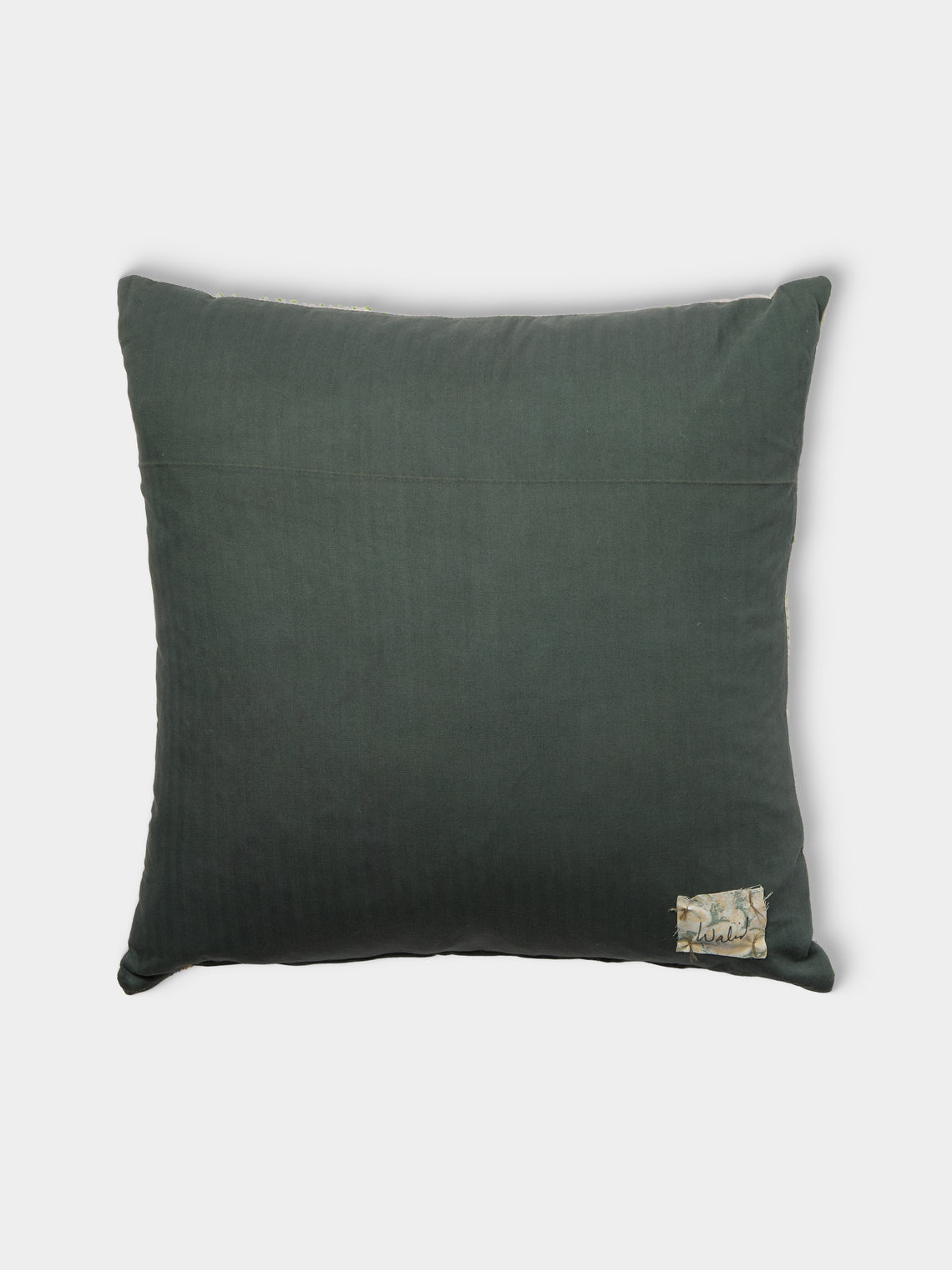 By Walid - 19th-Century Victorian Needlepoint Wool and Linen Cushion (19.5in/50cm) - Multiple - ABASK
