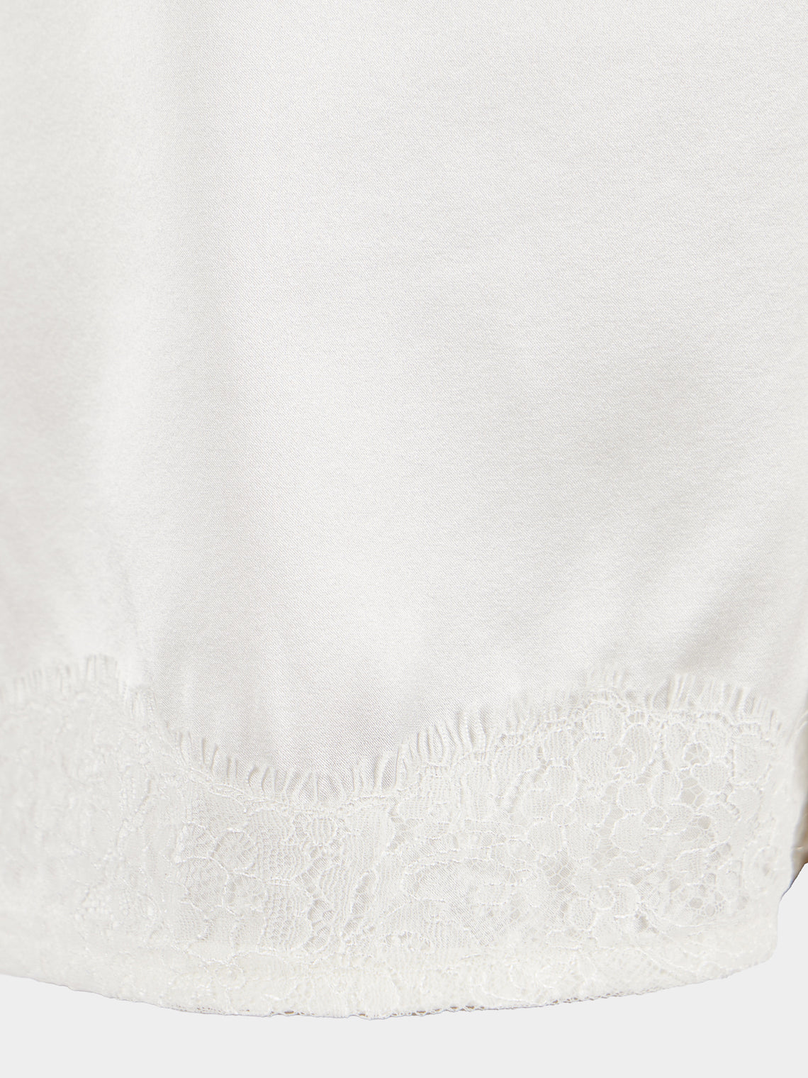 Ryan Roche - Silk Mini Shorts | Size: S - Ivory - ABASK