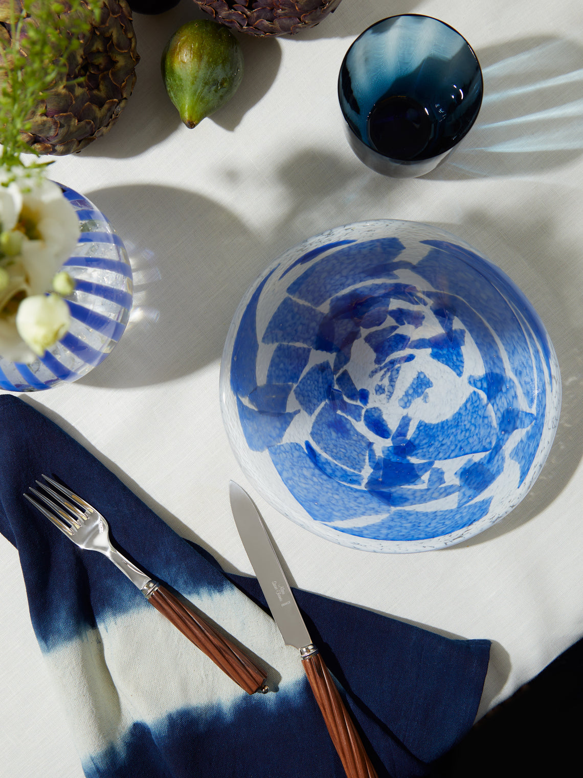 Stories of Italy - Hand-Blown Murano Glass Dessert Plates (Set of 2) -  - ABASK