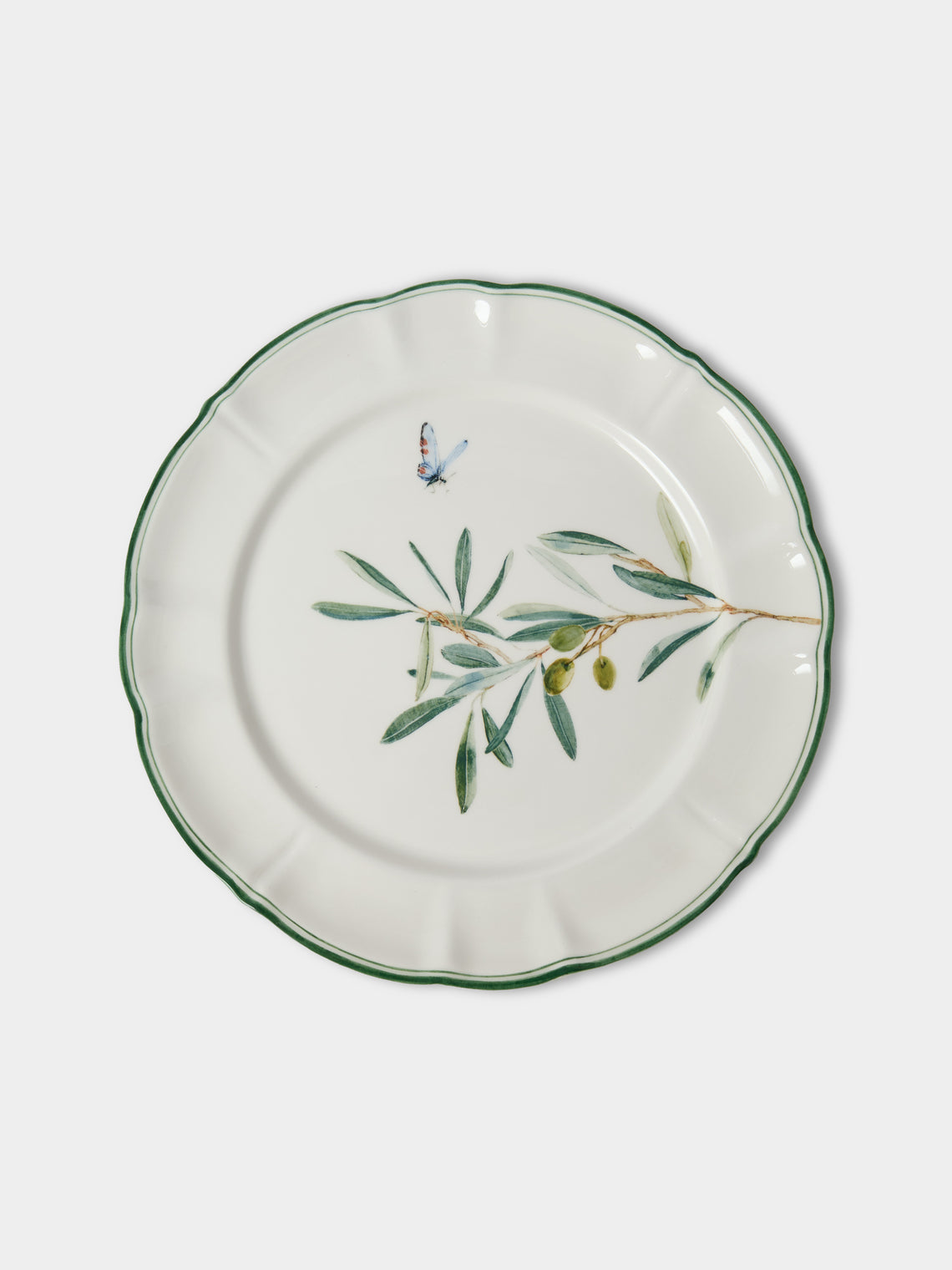 Laboratorio Paravicini - | Set of 6 | Ulivi Ceramic Dinner Plates (10in/26cm) - Green - ABASK