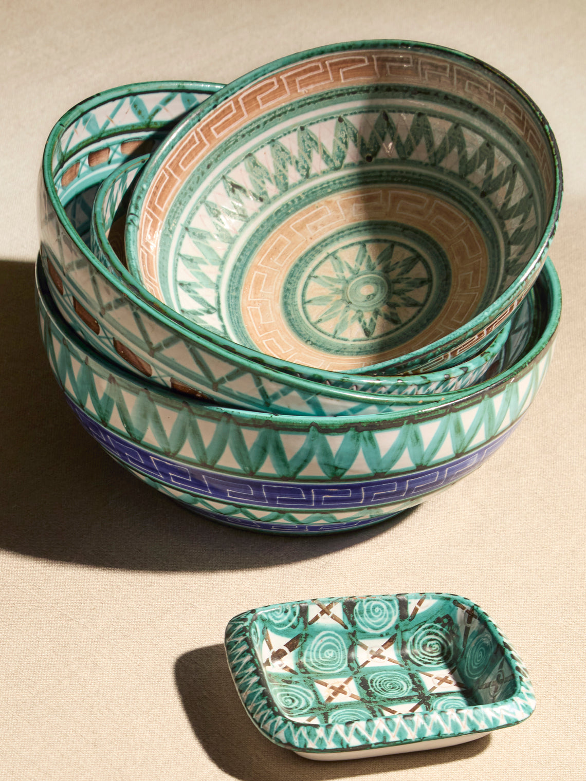 Antique and Vintage - 1950s Robert Picault Ceramic Salad Bowl -  - ABASK