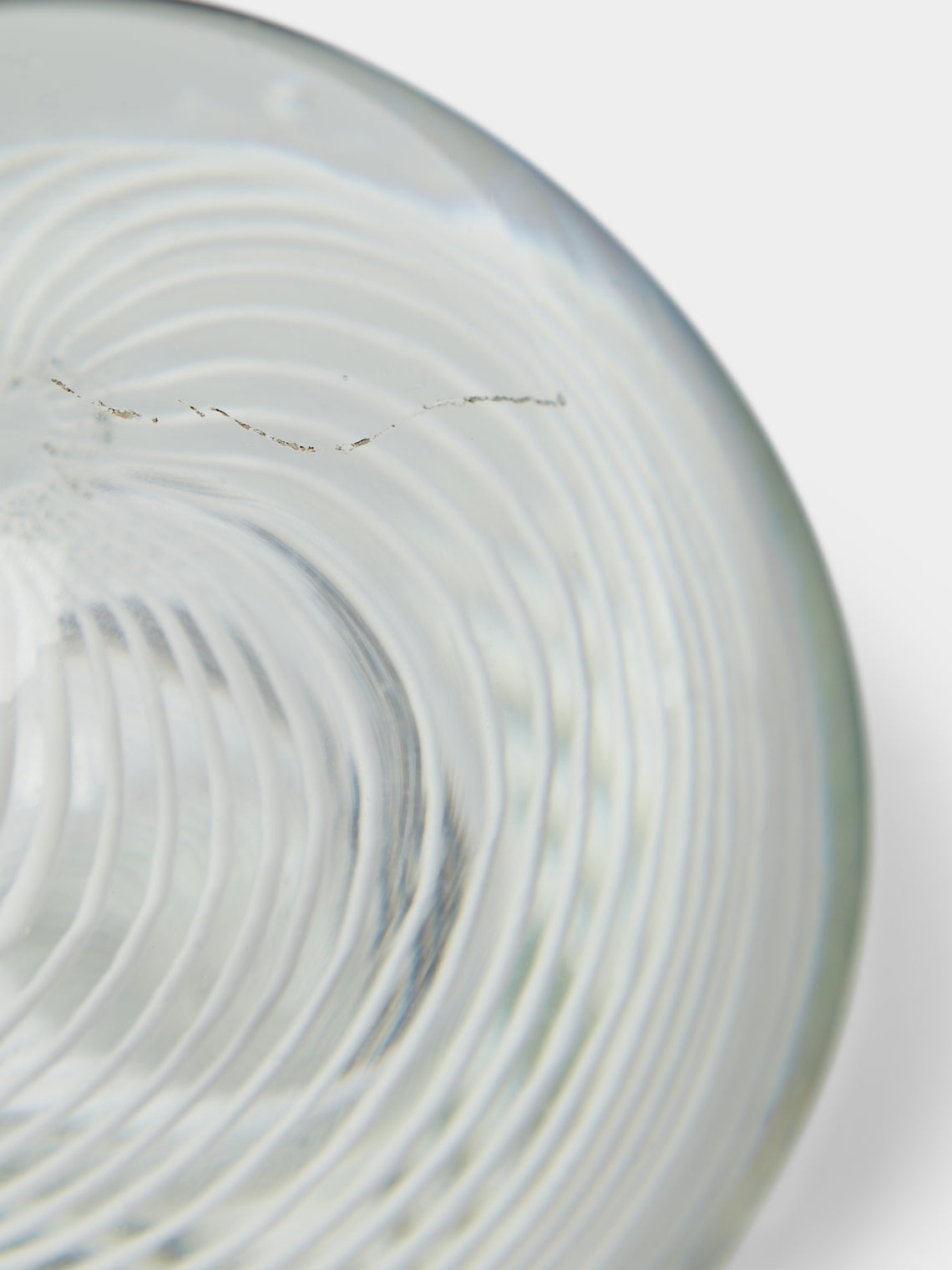 Antique and Vintage - 1970s Filigrana Swirl Murano Paperweight - White - ABASK