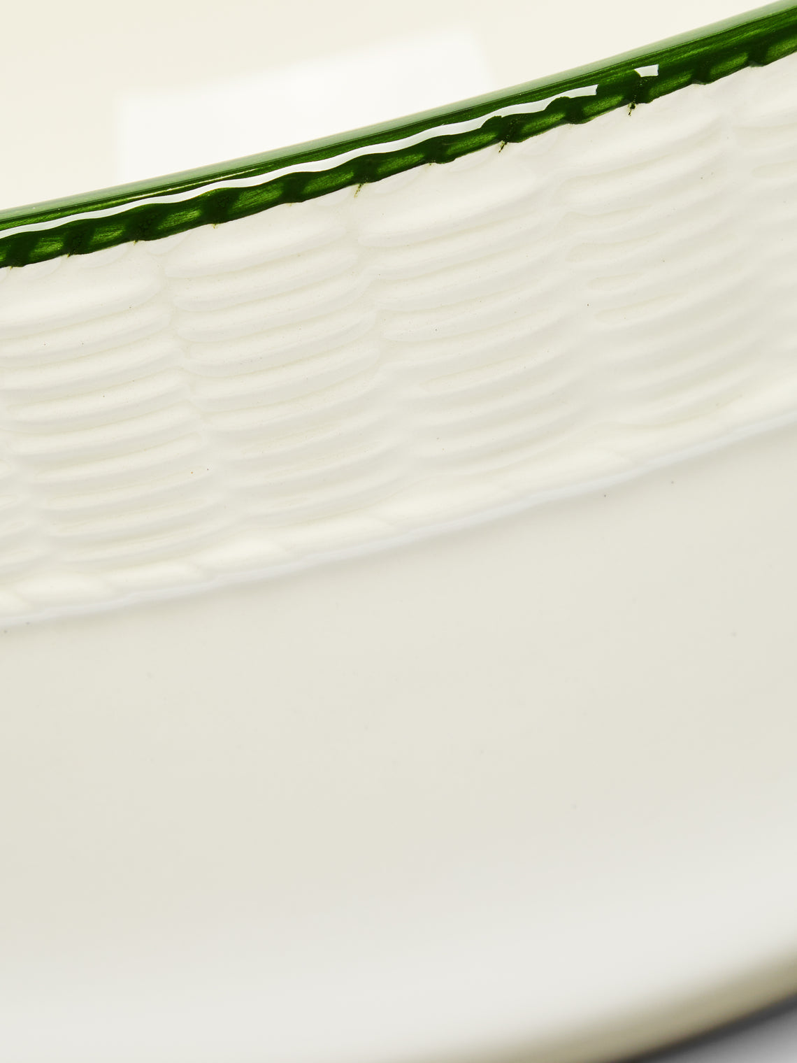 Este Ceramiche - Wicker Hand-Painted Ceramic Large Salad Bowl -  - ABASK
