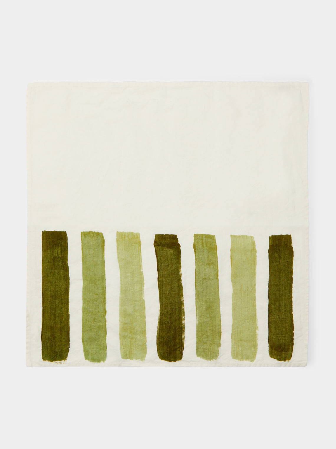 Stamperia Bertozzi - Striped Hand-Painted Linen Napkins (Set of 4) -  - ABASK