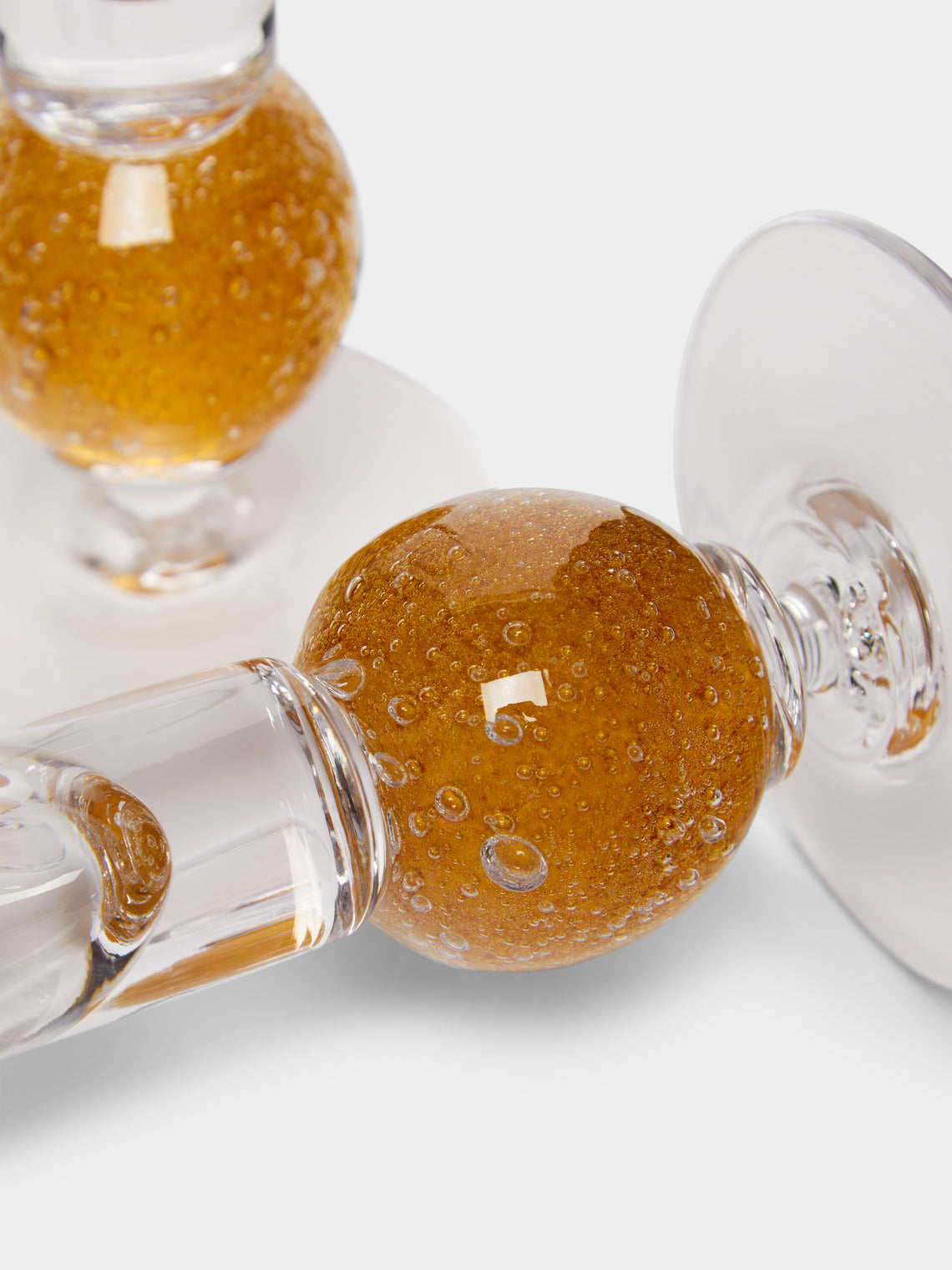Stewart Hearn - Stellar Hand-Blown Glass Candlesticks (Set of 2) -  - ABASK