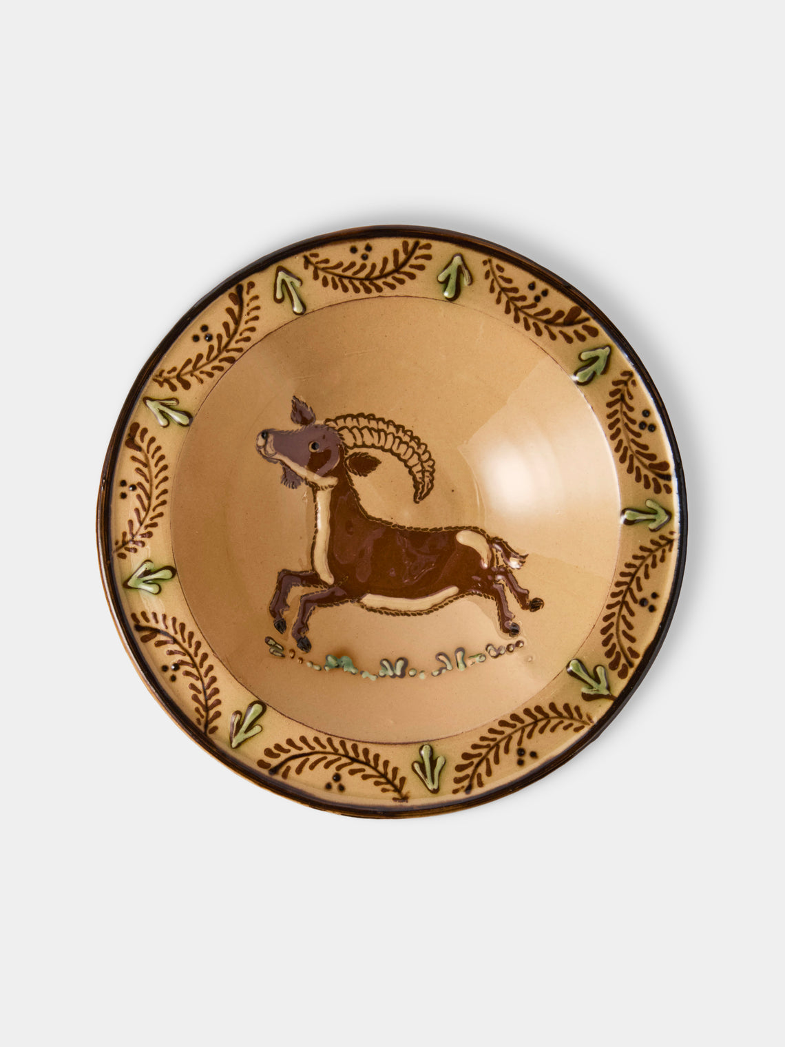 Poterie d’Évires - Animals Hand-Painted Ceramic Breakfast Bowls (Set of 4) - Cream - ABASK