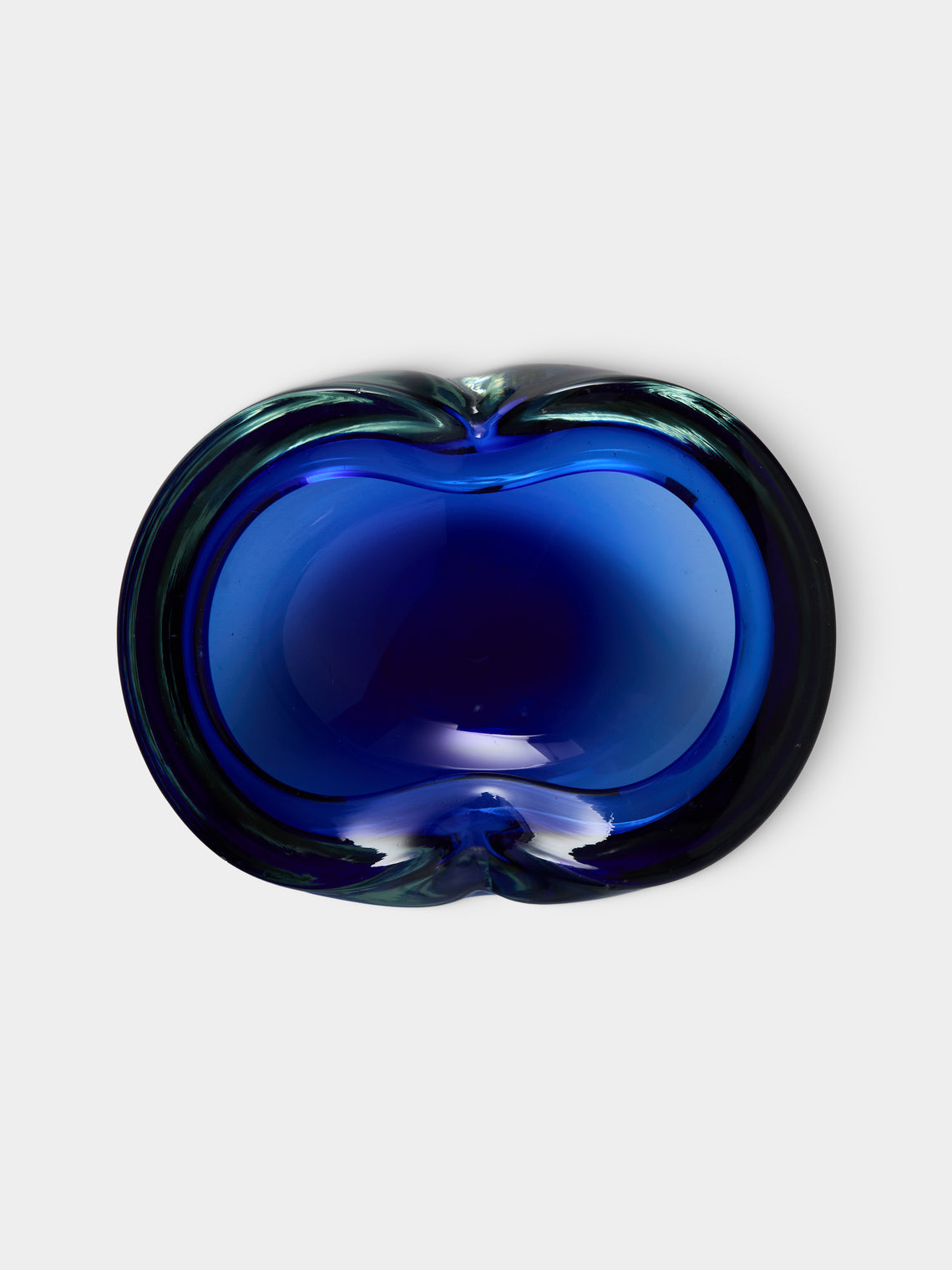 Antique and Vintage - 1970s Murano Glass Ashtray - Blue - ABASK