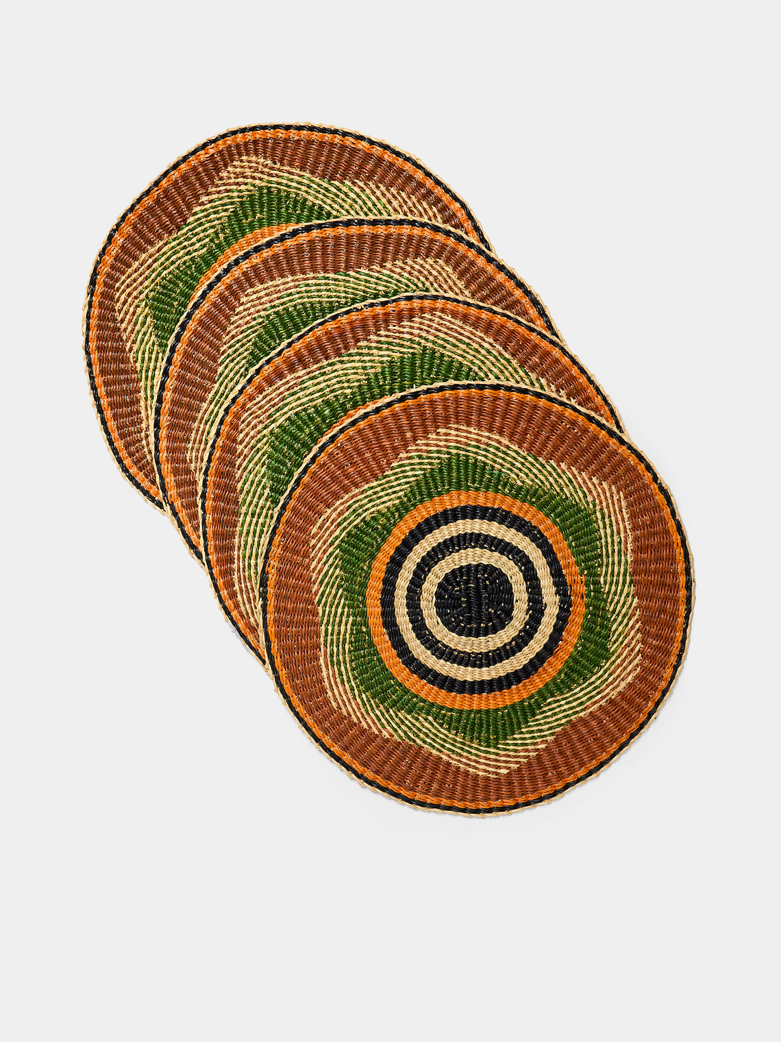 Baba Tree - Handwoven Elephant Glass Placemats (Set of 4) - Multiple - ABASK