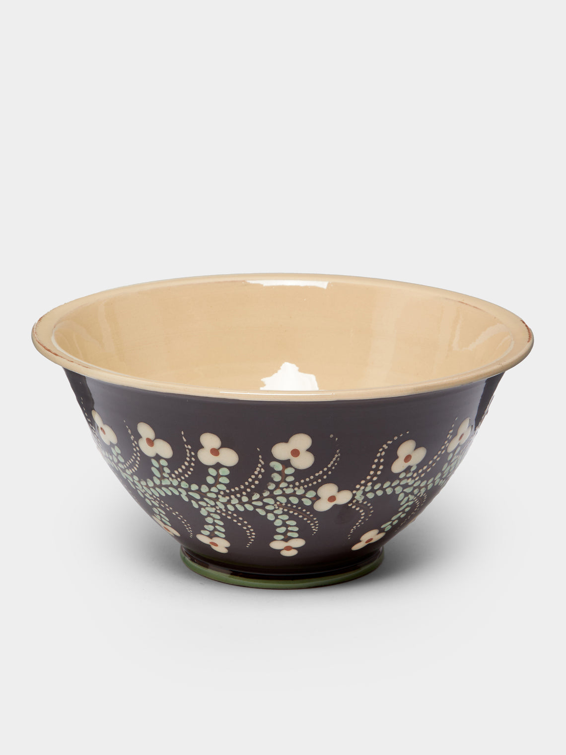 Poterie d’Évires - Flowers Hand-Painted Ceramic Salad Bowl -  - ABASK - 
