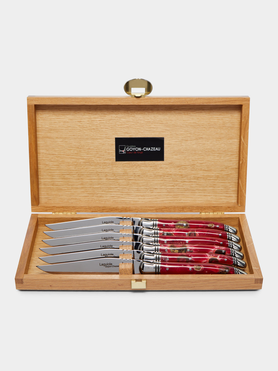 Goyon-Chazeau - Le Thiers Pressed Flowers Resin Steak Knives (Set of 6) -  - ABASK