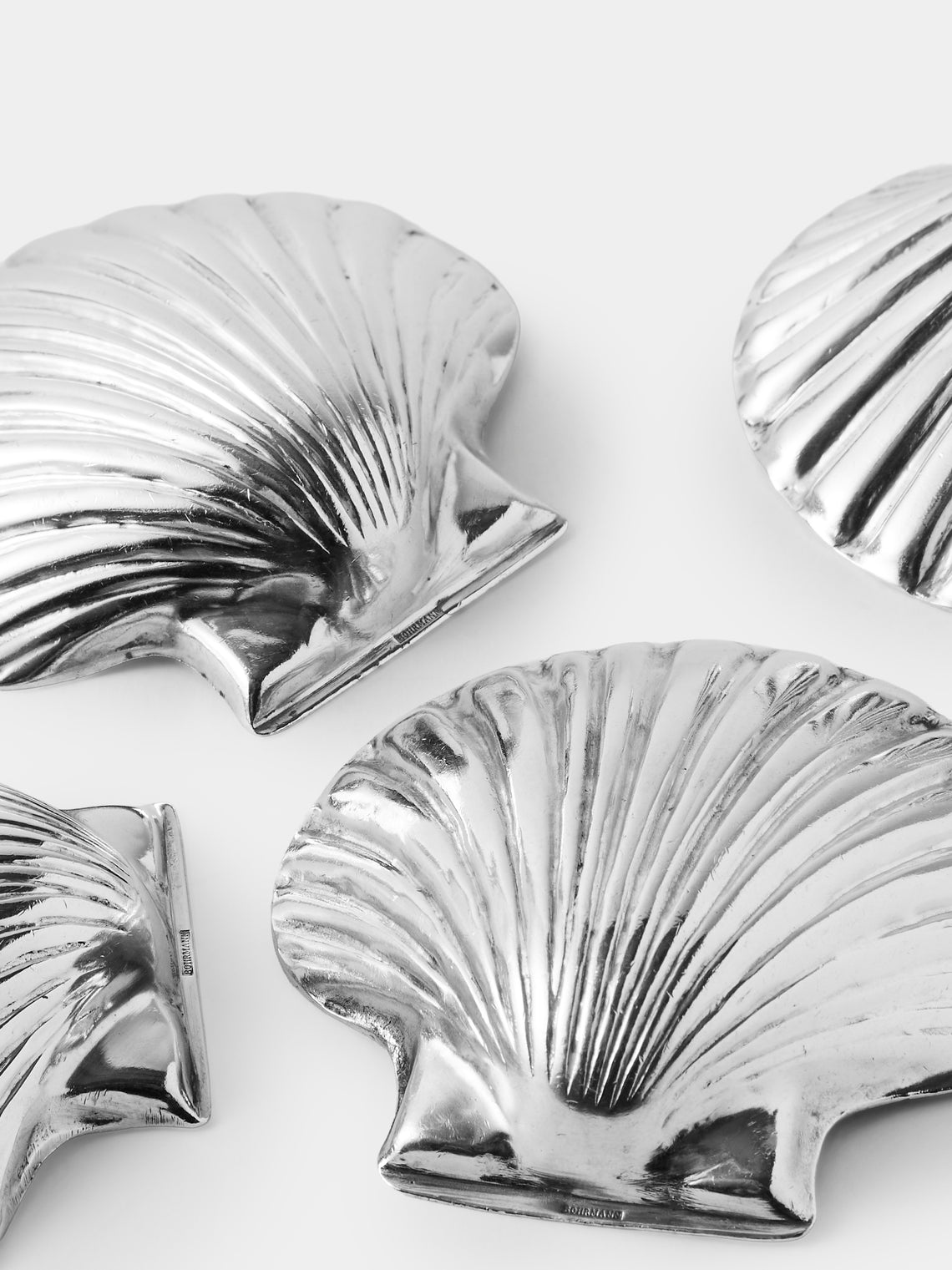 Antique and Vintage - Early-20th-Century B.Bohrmann Solid Silver Shell Dishes (Set of 4) - Silver - ABASK