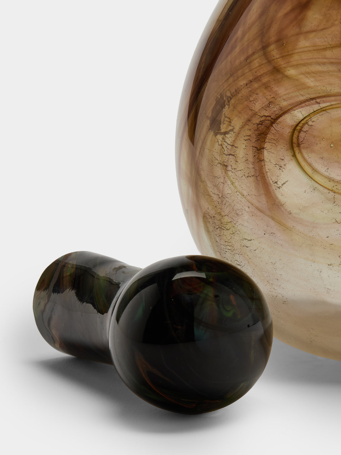 Antique and Vintage - 1970s Claude Morin Murano Glass Decanter - brown - ABASK