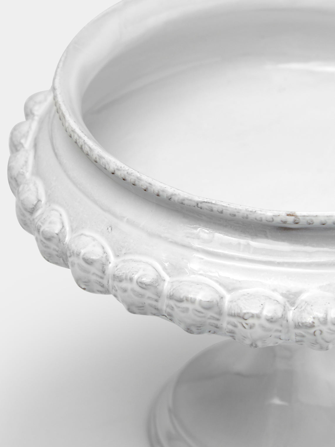 Astier de Villatte - Hand-Glazed Ceramic Tall Stand - White - ABASK