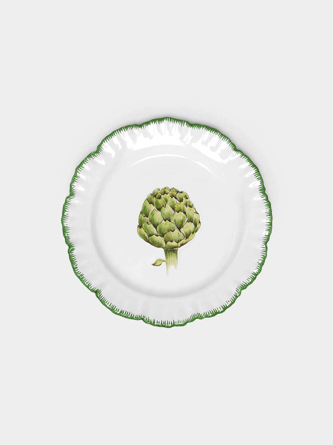 Atelier Soleil - Vegetable Garden Artichoke Hand-Painted Ceramic Side Plate -  - ABASK - 