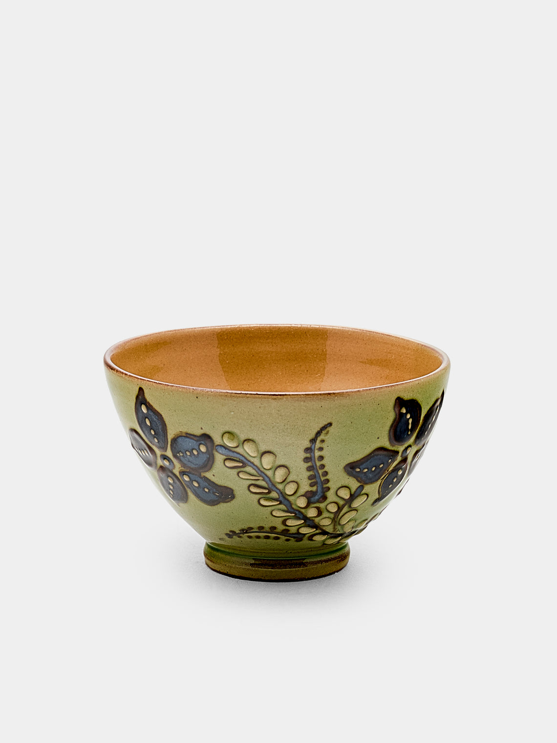 Poterie d’Évires - Flowers Hand-Painted Ceramic Petit Bowls (Set of 6) - Green - ABASK