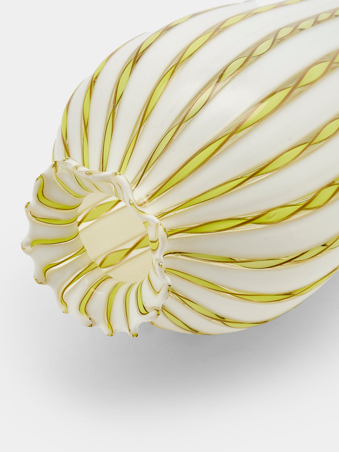 Antique and Vintage - 1930s Fratelli Toso Murano Glass Vase - Yellow - ABASK