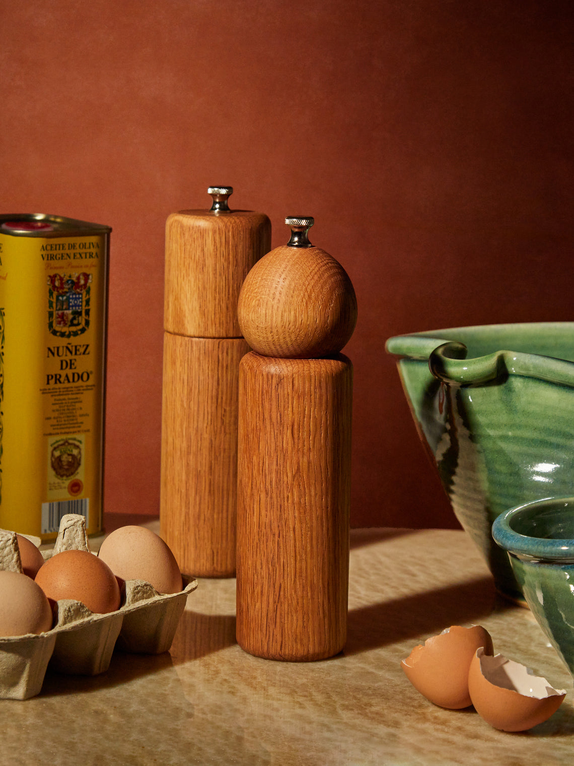 De Jong & Co - Butler Hand-Turned Oak Pepper Mill -  - ABASK
