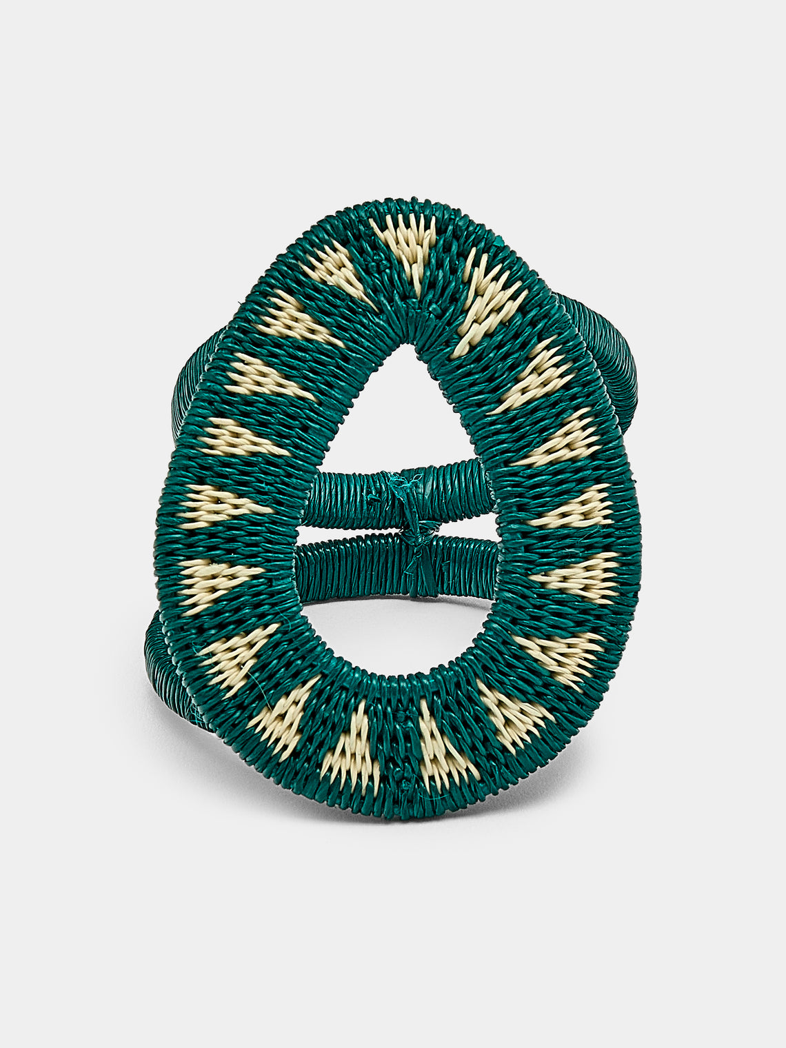 CasaLatina - Gota Handwoven Werregue Palm Napkin Rings (Set of 4) - Blue - ABASK