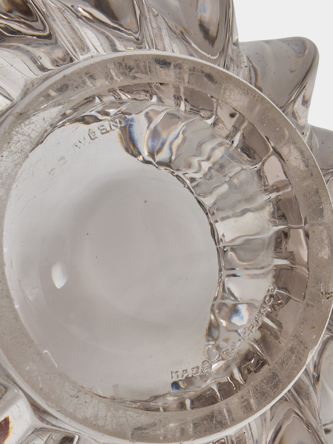 Antique and Vintage - 1950s Pierre d'Avesn Crystal Bowl - Gray - ABASK