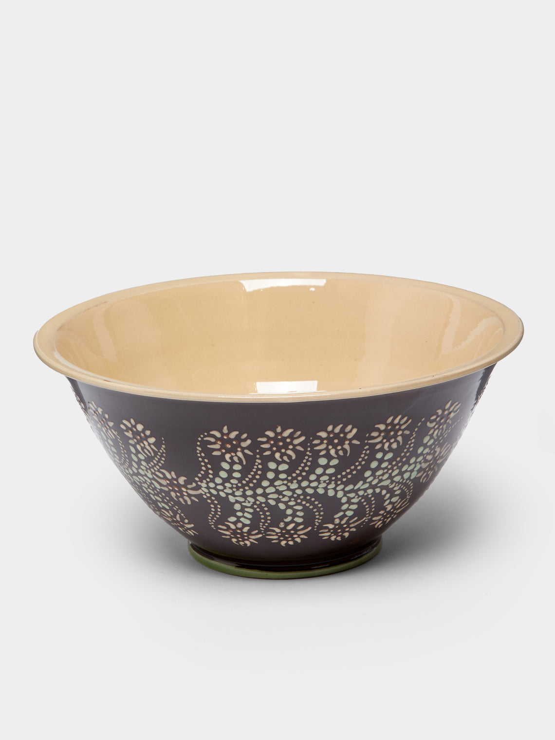 Poterie d’Évires - Flowers Hand-Painted Ceramic Salad Bowl -  - ABASK - 