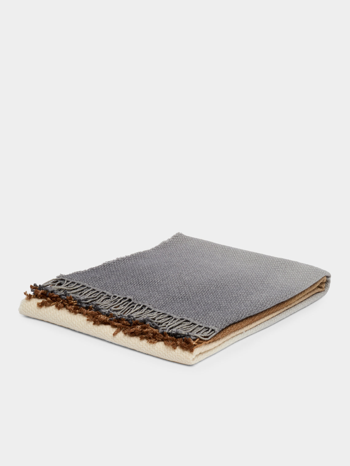 Alonpi - Soleil Cashmere Blanket (75in/1.9m) - Gray - ABASK