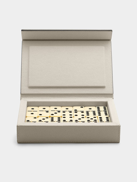 Giobagnara - Parma Leather Dominoes Set - Beige - ABASK - 