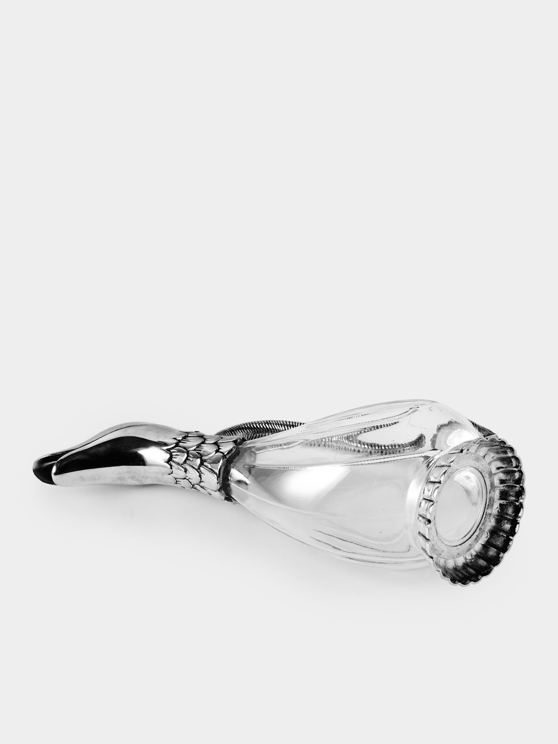 Antique and Vintage - Early-20th-Century Duck Silver-Plated and Glass Decanter - Clear - ABASK