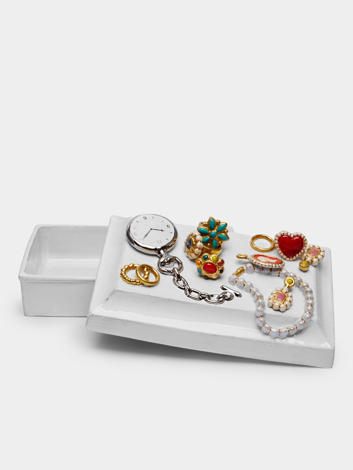 Astier de Villatte - Serena Hand-Glazed Ceramic Jewellery Box -  - ABASK