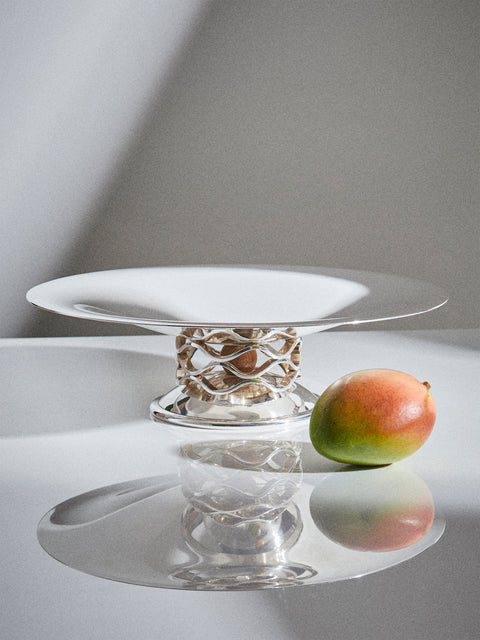 Antique and Vintage - 1940s Christofle Silver-Plated Raised Bowl - Silver - ABASK