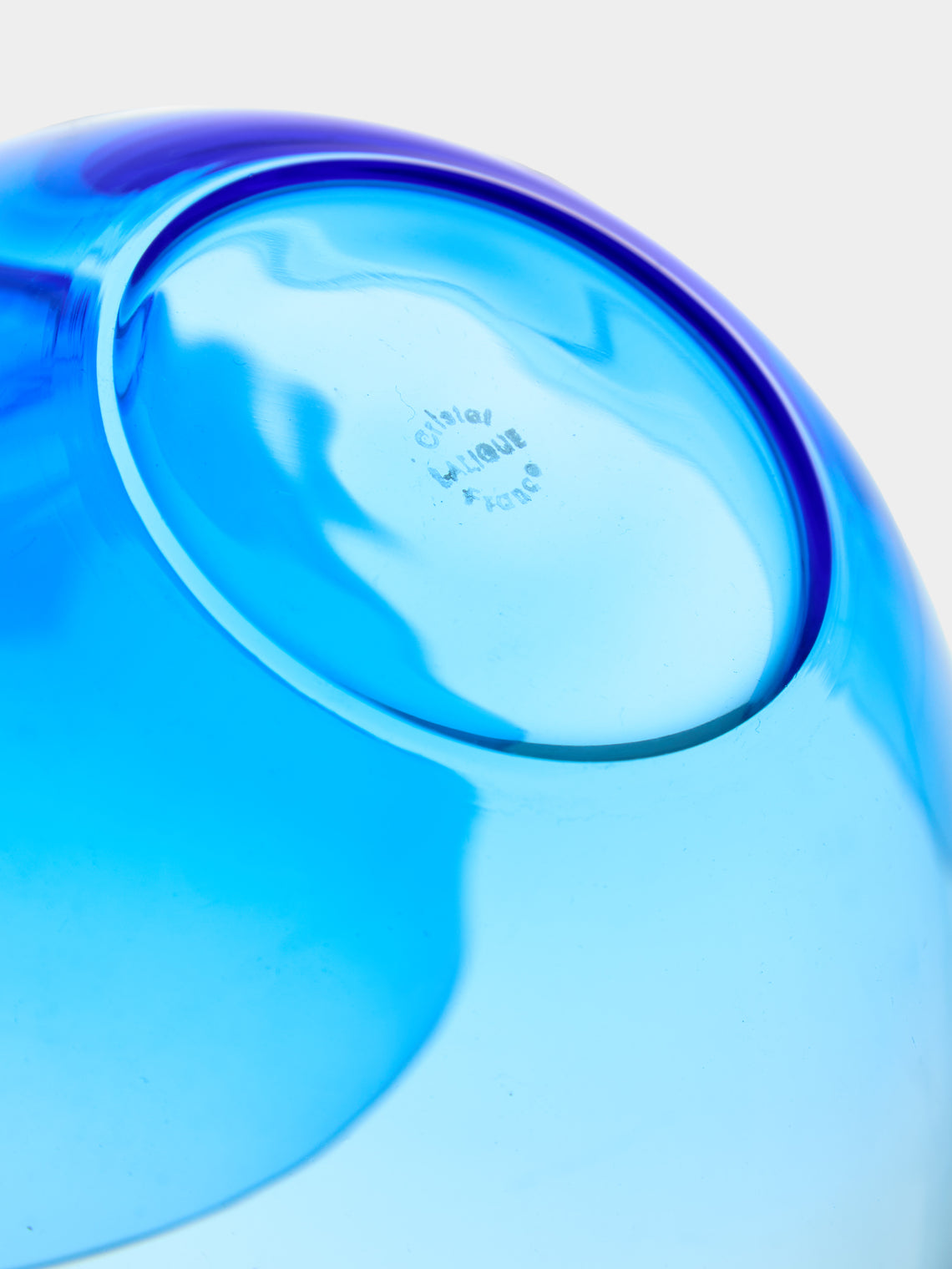 Antique and Vintage - 1970s Lalique Glass Dessert Bowls (Set of 6) - Blue - ABASK