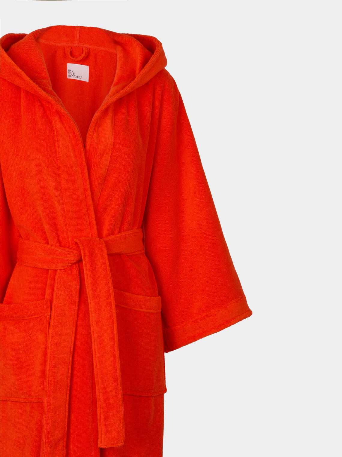Lisa Marie Fernandez - Terry Cotton Long Robe | Size: XS/S - Red - ABASK