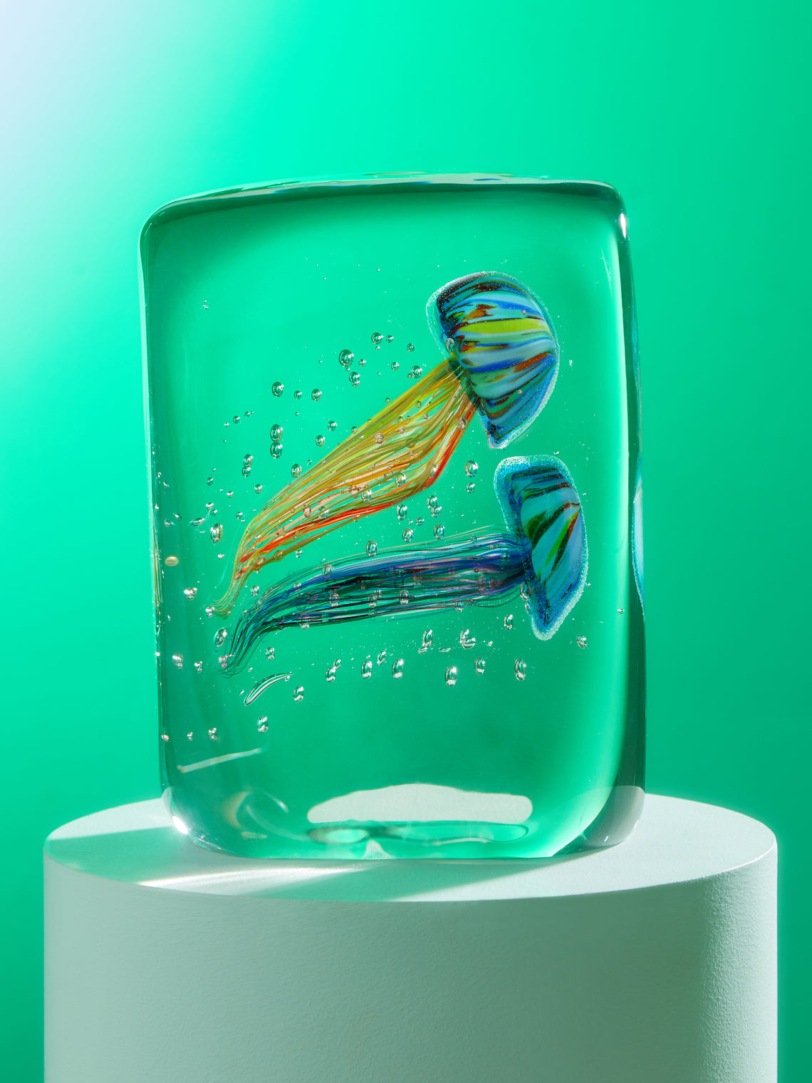 Antique and Vintage - 1980s Jellyfish Murano Glass Paperweight -  - ABASK