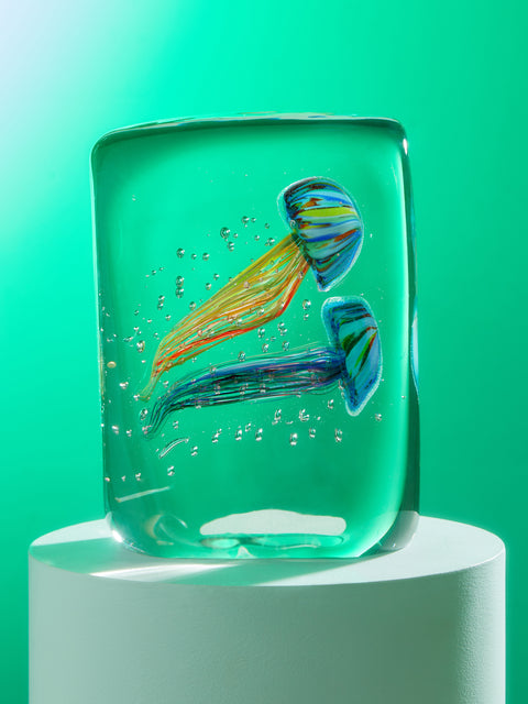 Antique and Vintage - 1980s Jellyfish Murano Glass Paperweight -  - ABASK
