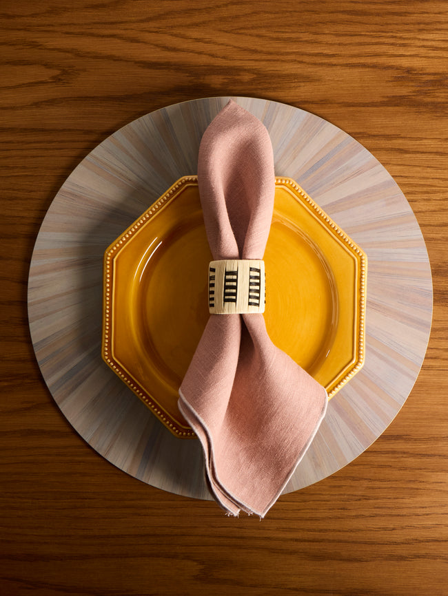 HestiaLiving - Soleil Wood Placemats (Set of 4) - Gray - ABASK