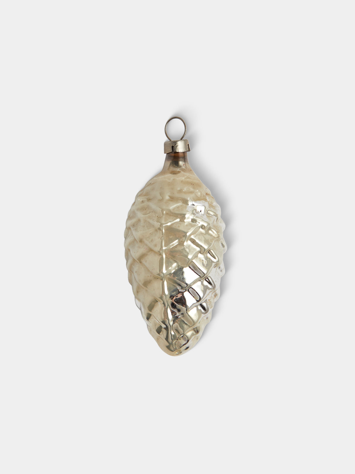 Antique and Vintage - Early-20th-Century Pinecones Glass Baubles (Set of 12) - Silver - ABASK