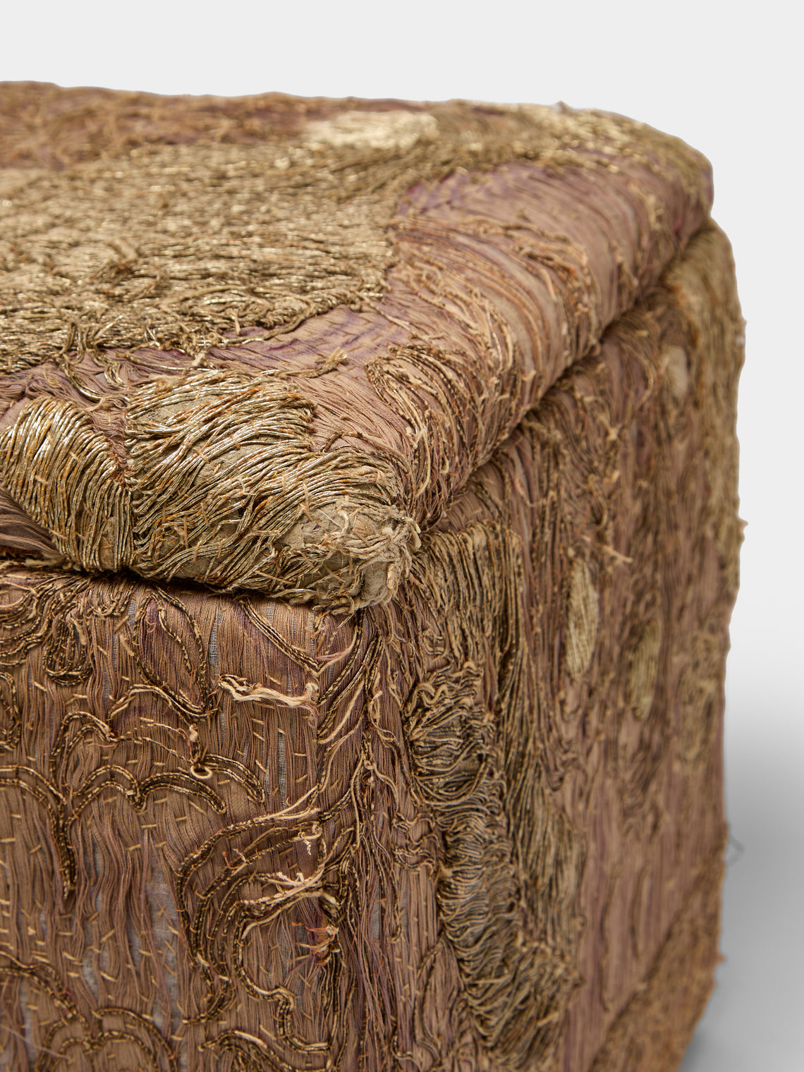 By Walid - 19th-Century Chinese Embroidered Silk Storage Stool - Multiple - ABASK