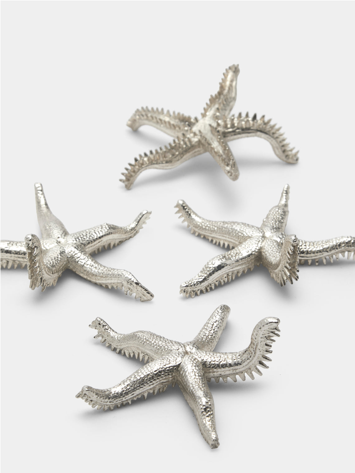 Objet Luxe - Starfish Silver-Plated Chopstick Rests (Set of 4) - Silver - ABASK