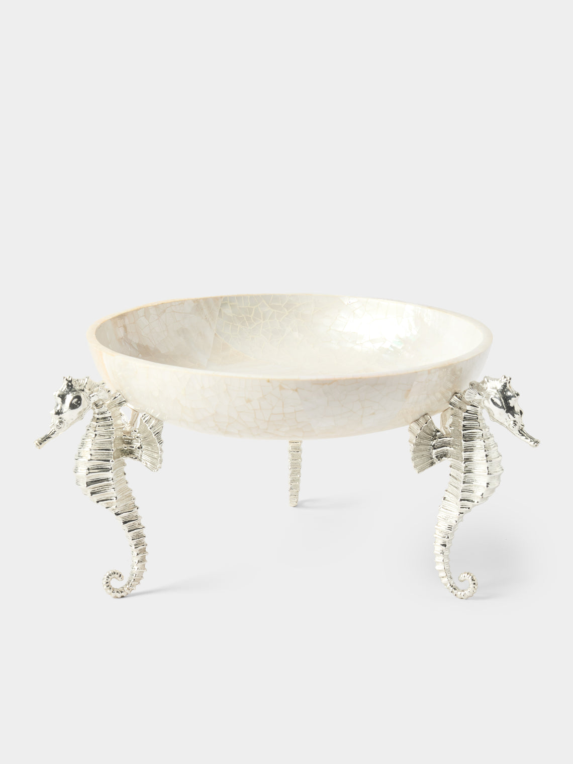 Objet Luxe - Seahorse Silver-Plated and Mother-of-Pearl Raised Bowl - Ivory - ABASK - 