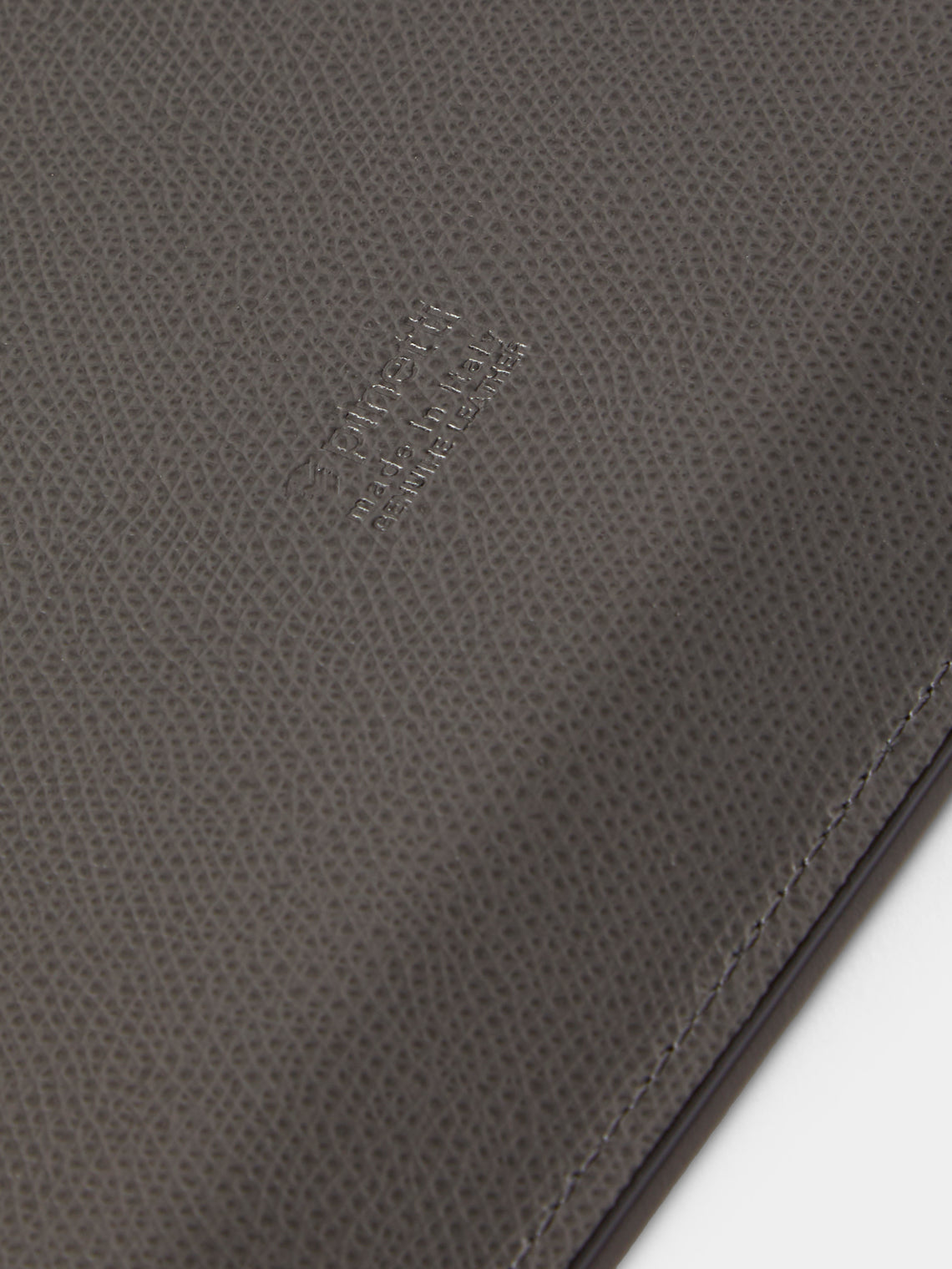 Pinetti - Victor Leather Trinket Tray (11.5in/29.5cm) - Dark Gray - ABASK