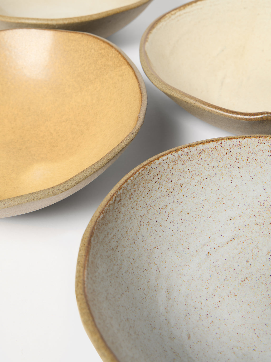Hana Karim Studio - Hand-Built Stoneware Pasta Bowls (Set of 4) - Cream - ABASK
