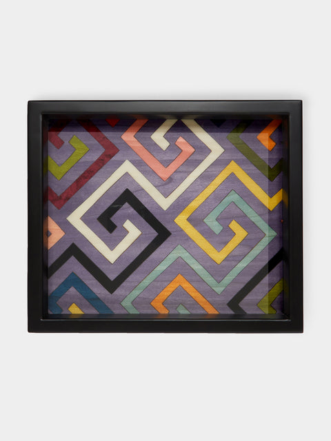 Biagio Barile - Labyrinth Wood Inlay Small Tray -  - ABASK - 