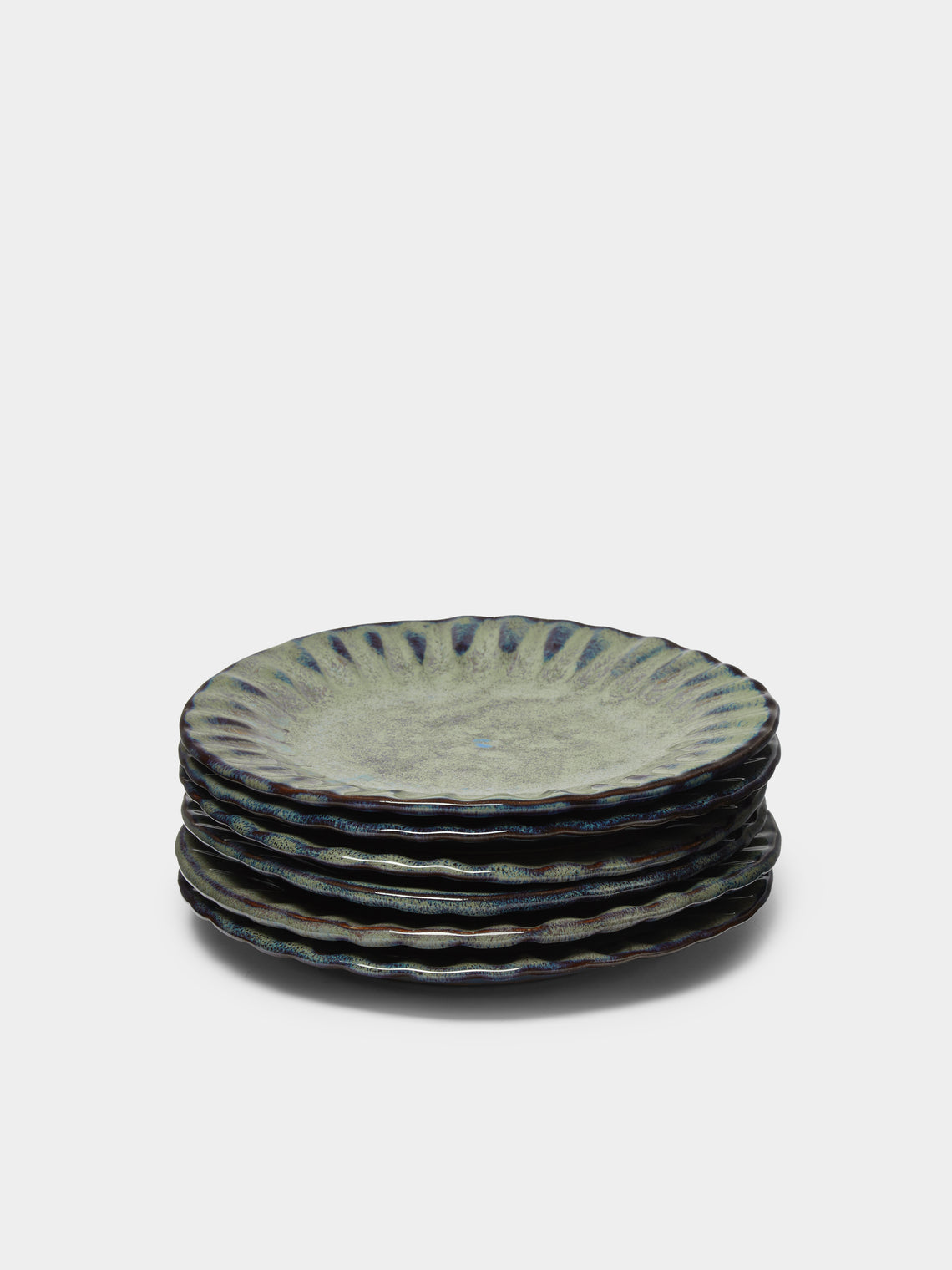 Mervyn Gers Ceramics - 'Paper' Hand-Glazed Ceramic Side Plates (Set of 6) -  - ABASK