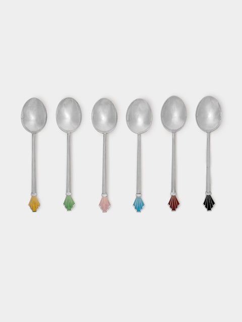 Antique and Vintage - 1934 Art Deco Silver Coffee Spoons -  - ABASK - 