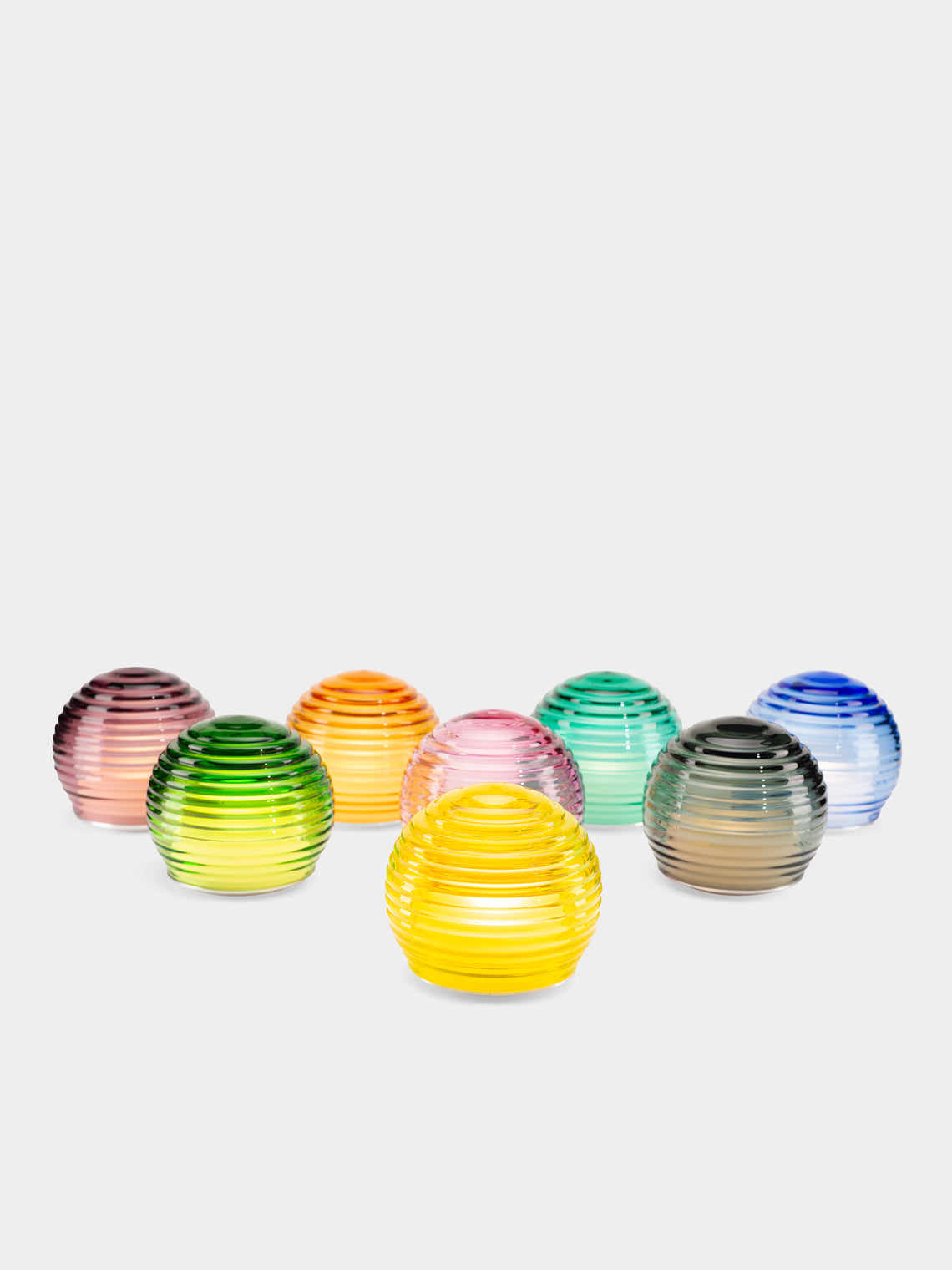 Green Wolf Lighting - Verde Smeraldo Curve Hand-Blown Murano Glass Portable Table Light - Green - ABASK