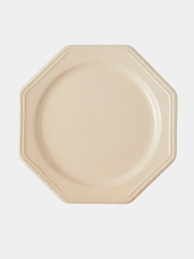 Maison Pichon Uzès - Louis XVI Hand-Glazed Ceramic Dinner Plates – 10in/26cm (Set of 4) - White - ABASK  - 