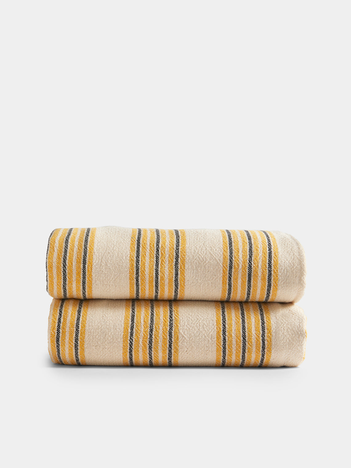 Mizar & Alcor - Sol Handwoven Linen and Cotton Towels (Set of 2) - Yellow - ABASK