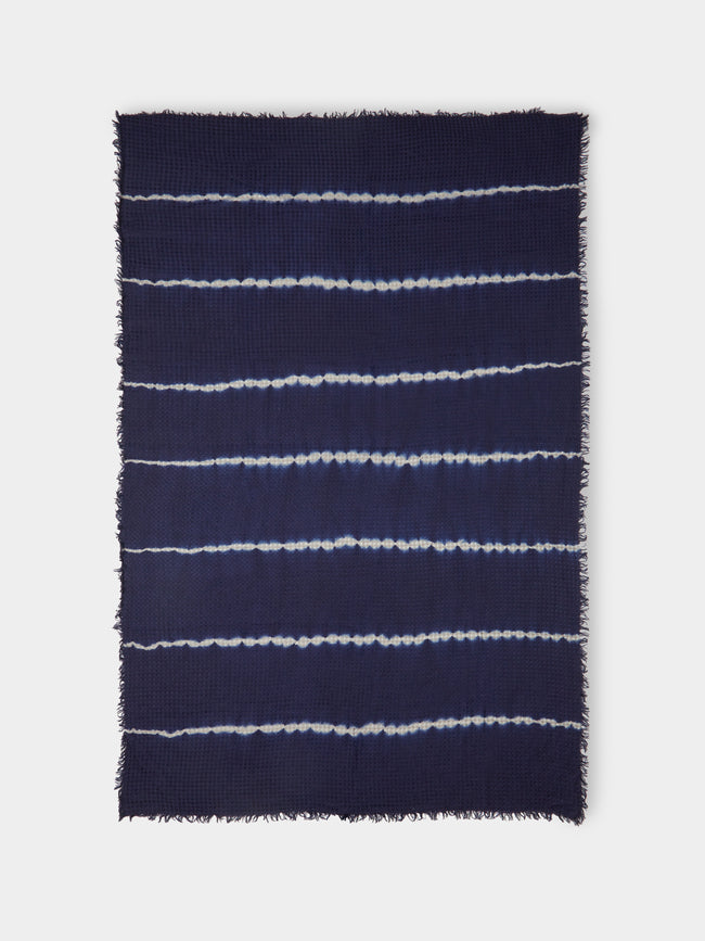 Suzusan - Shibori Waffle Linen Throw -  - ABASK