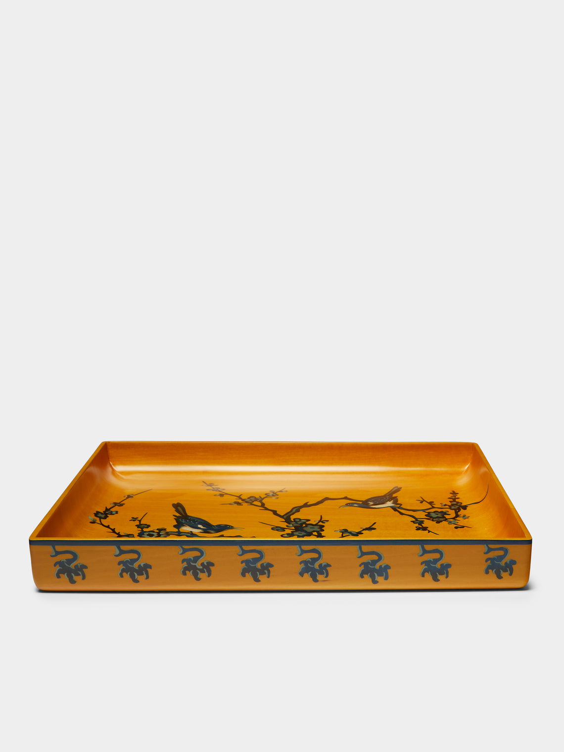 Silvia Furmanovich - Birds Marquetry Wood Small Tray -  - ABASK