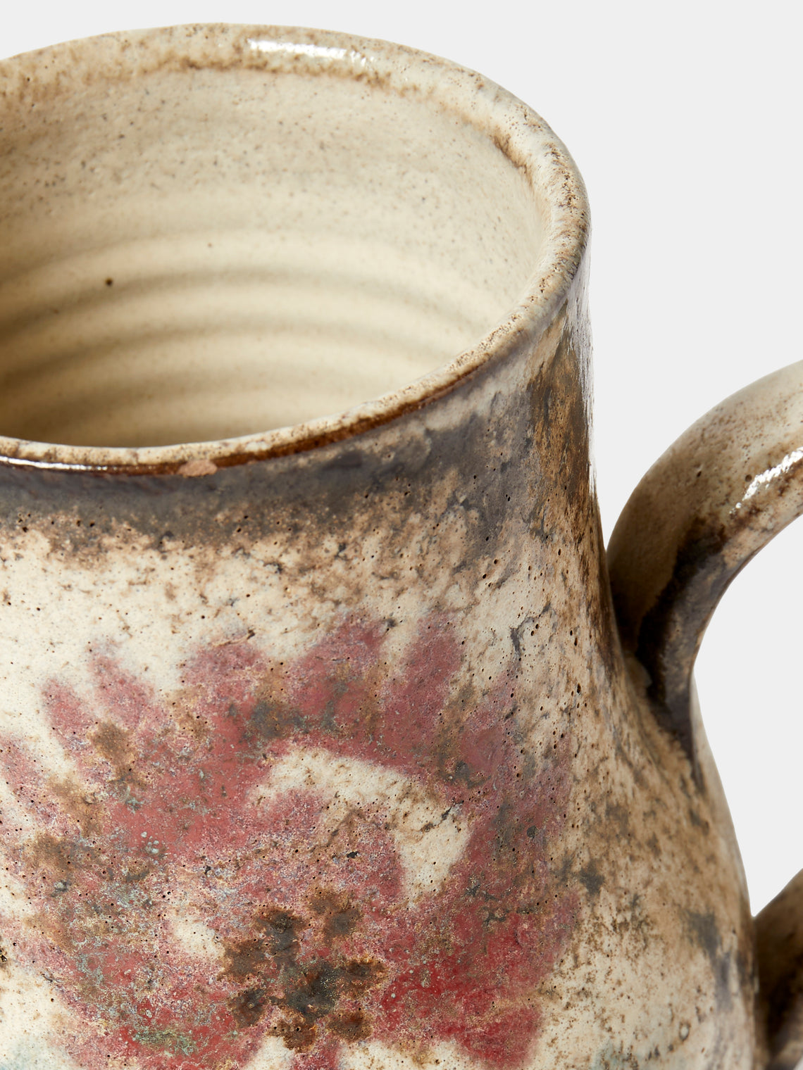 Antique and Vintage - Mid-Century Ceramic Pitcher - Natural - ABASK